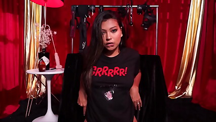 Female brunette orgasm